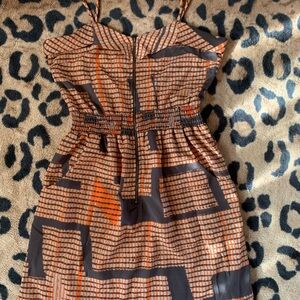 Peppermint Orange and Black Checkered Dress